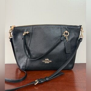 Coach C6229 Kacey Black Leather Crossbody/Two way Bag